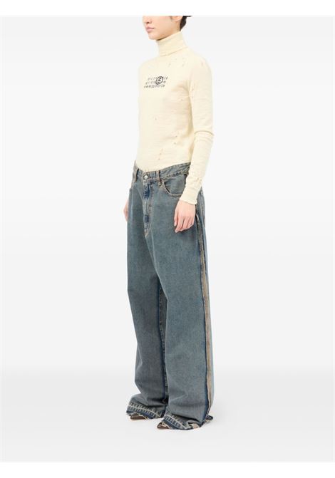 wide leg jeans woman blu MM6 MAISON MARGIELA | S52LA0265 S30844963